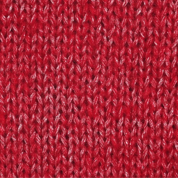 NWT Tommy Bahama Shimmer Balloon Sleeve Bateau Sweater Tango Red Metallic Wool - Picture 2 of 10